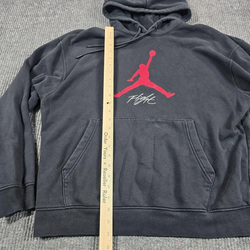 Nike Jordan Hoodie Mens Large Black Jumpman Flight Kangaroo Pocket Pullover